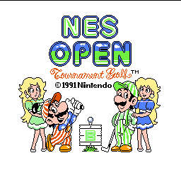 NES Open Tournament Golf (USA) Title Screen